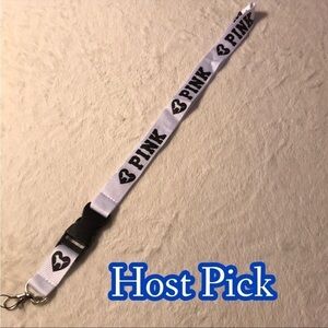 ✅HOST Pick✅ White Love Pink Lanyard, NWOT